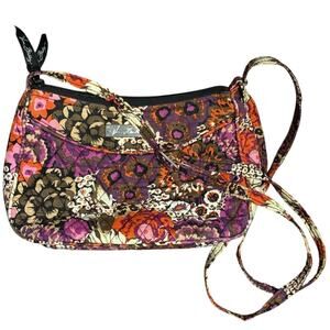 Vera Bradley Purse Bag Floral Lizzy Rosewood Quilted Crossbody